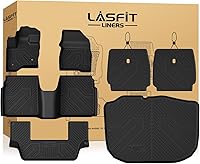 Vista 15 de LASFIT - Tapetes para Ford F250 y F350 2012-2016 sin palanca de cambio manual de tracción, protectores de TPE para todo clima, piso alfombrado