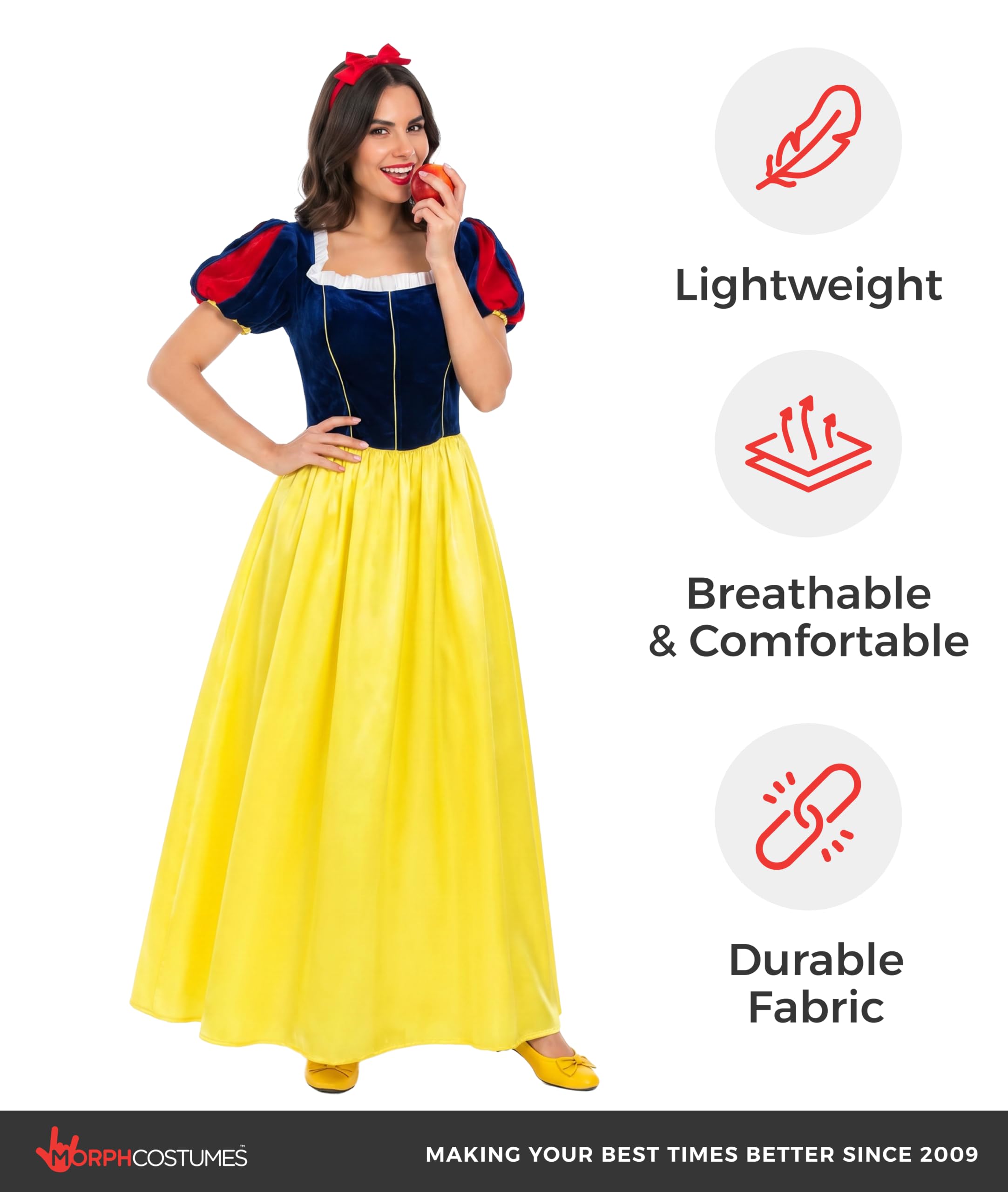 Fun Shack Disfraz Princesa de las Nieves Mujer, Traje Princesa de Cuento, Disfraces Princesas de Cuentos Infantiles, Disfraz Mujer Carnaval