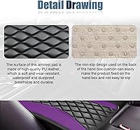 Vista 3 de Funda universal de cuero impermeable para consola central de automóvil, protector de caja de asiento para reposabrazos, accesorios de decoración