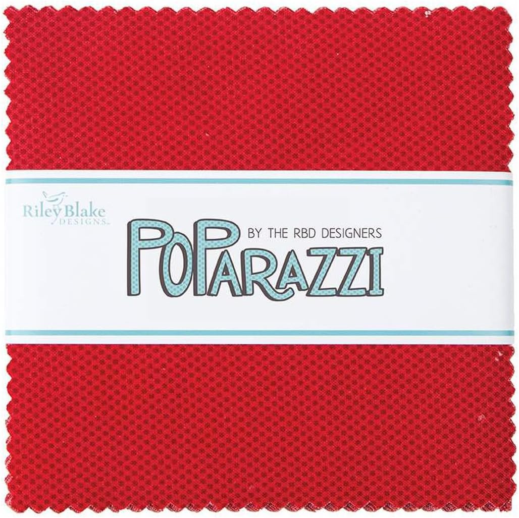 Riley Blake POParazzi By Assorted RBD Designers, Premium Quilting Fabric, Perfect for Quilting, Crafting, Sewing Projects and More… (10" Cream Stacker)