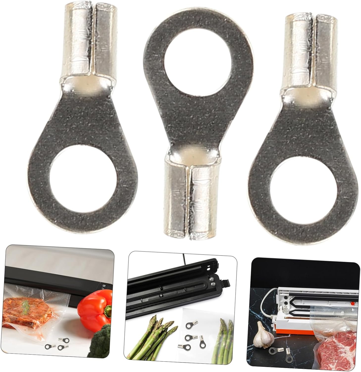 12pcs Heat Sealer Parts Iron Heating Strip Clips Replacement for Hand Press Sealing Machine Repair Buckles for Stable and Easy Installation