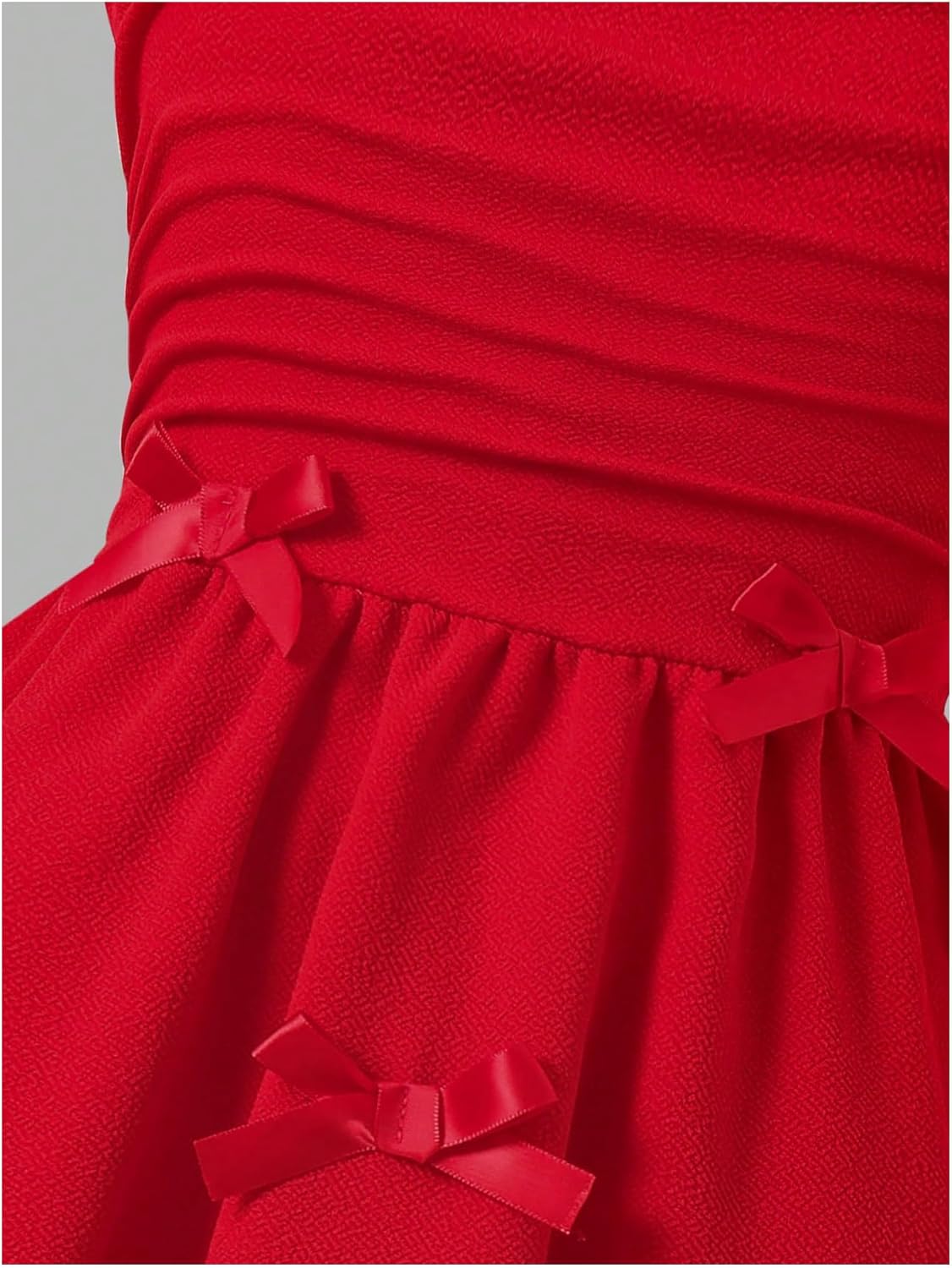 Floerns Girl's Cute Bow A Line Dress Sleeveless Birthday Princess Cami Dresses - Image 4