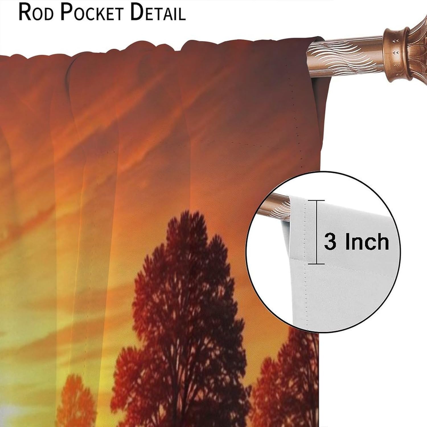Rustic Autumn Landscape Curtains Flowers Car Farmhouse Barn Sunflowers Fall Harvest Pumpkin Blackout Rod Pocket Window Treatments for Restaurant Bedroom Living Kitchen Cafe Drapes 42" W X 45" L