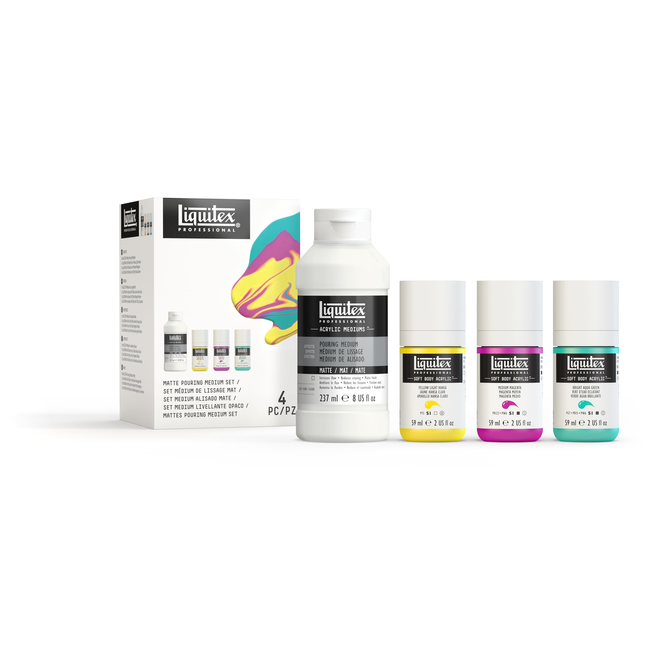 Liquitex Médium de Lissage Mat Soft Body additif fluide pouring peinture acrylique mat