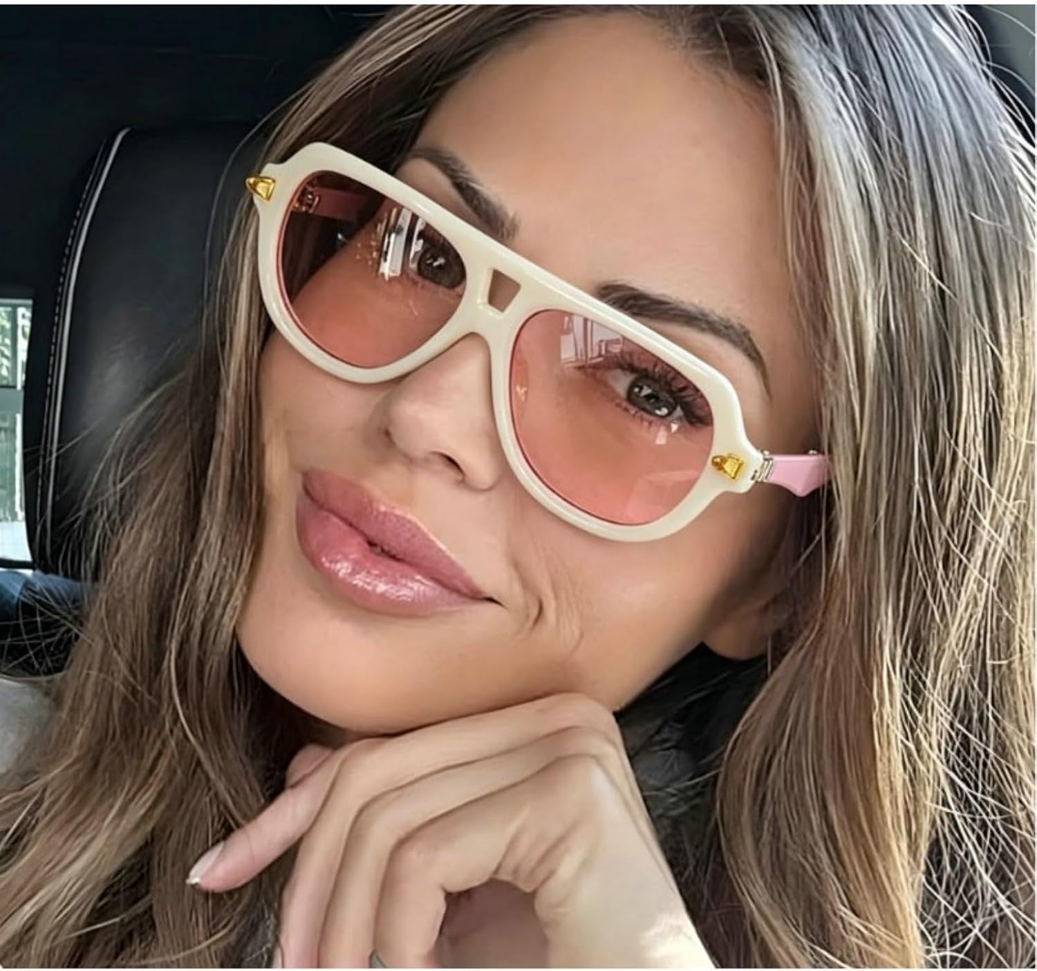 willochra Retro Double Bridges Pilot Men Rivets Sunglasses Fashion Clear Gradient Shades UV400 Women Punk Sun Glasses