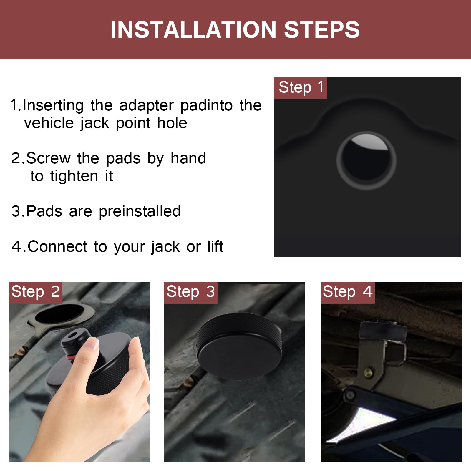 Tesla Jack Pad per Model 3/Y/S/X - Supporto in Gomma per Sollevatori da Pavimento - Protegge Batteria e Telaio