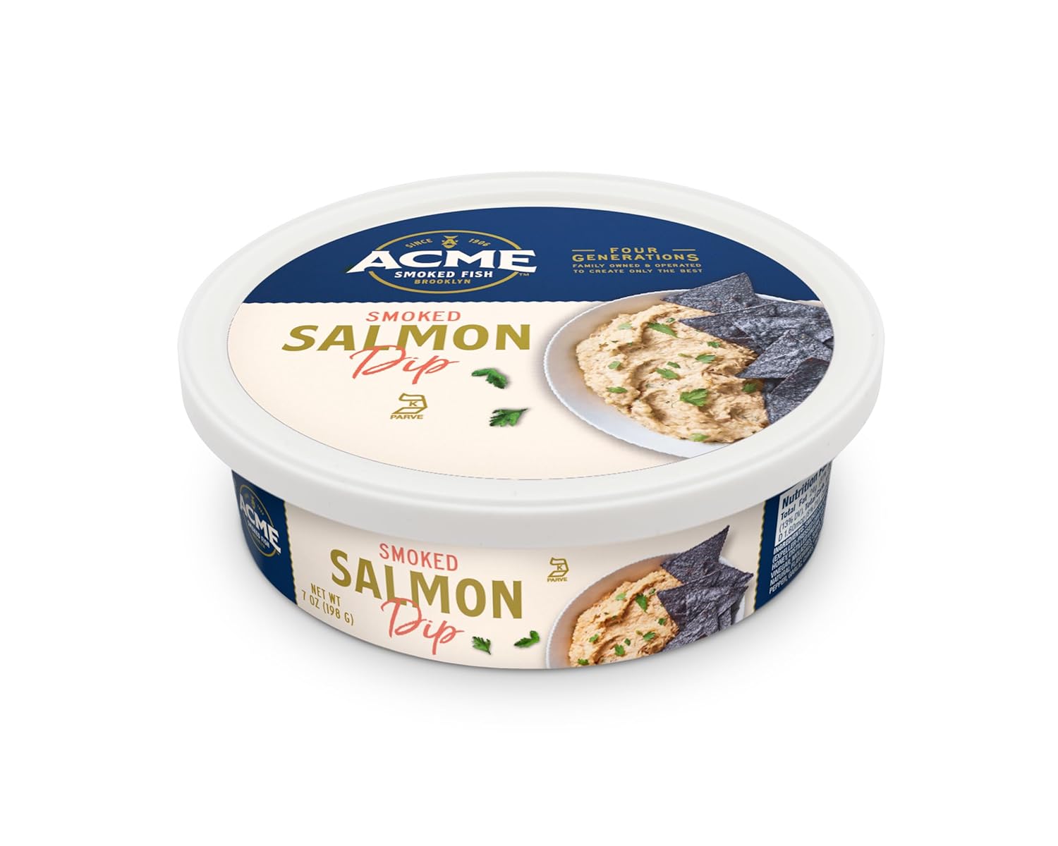 Acme Smoked Fish Atlantic Salmon Dip, 7oz - Creamy Hot-Smoked Spread, Ready-to-Eat Kosher Delight