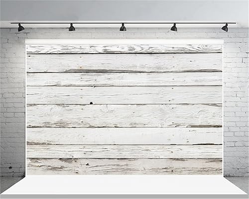 Miniatura 9 de AOFOTO Fondo de fotografía de valla de madera envejecida de 5 x 3 pies, fondo vintage de tablones de madera desgastada, paneles de madera vieja,