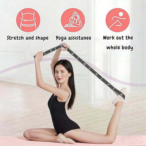 Miniatura 4 de (2 unidades) Bandas de resistencia numeradas para glúteos y yoga, cuerda ajustable para entrenamiento de cuerpo completo, equipo de ejercicio de