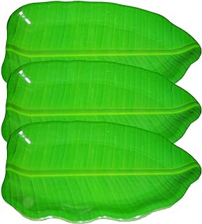 Flair 14 inch Banana Leaf Shape South Indian Dinner Lunch Serving Melami...