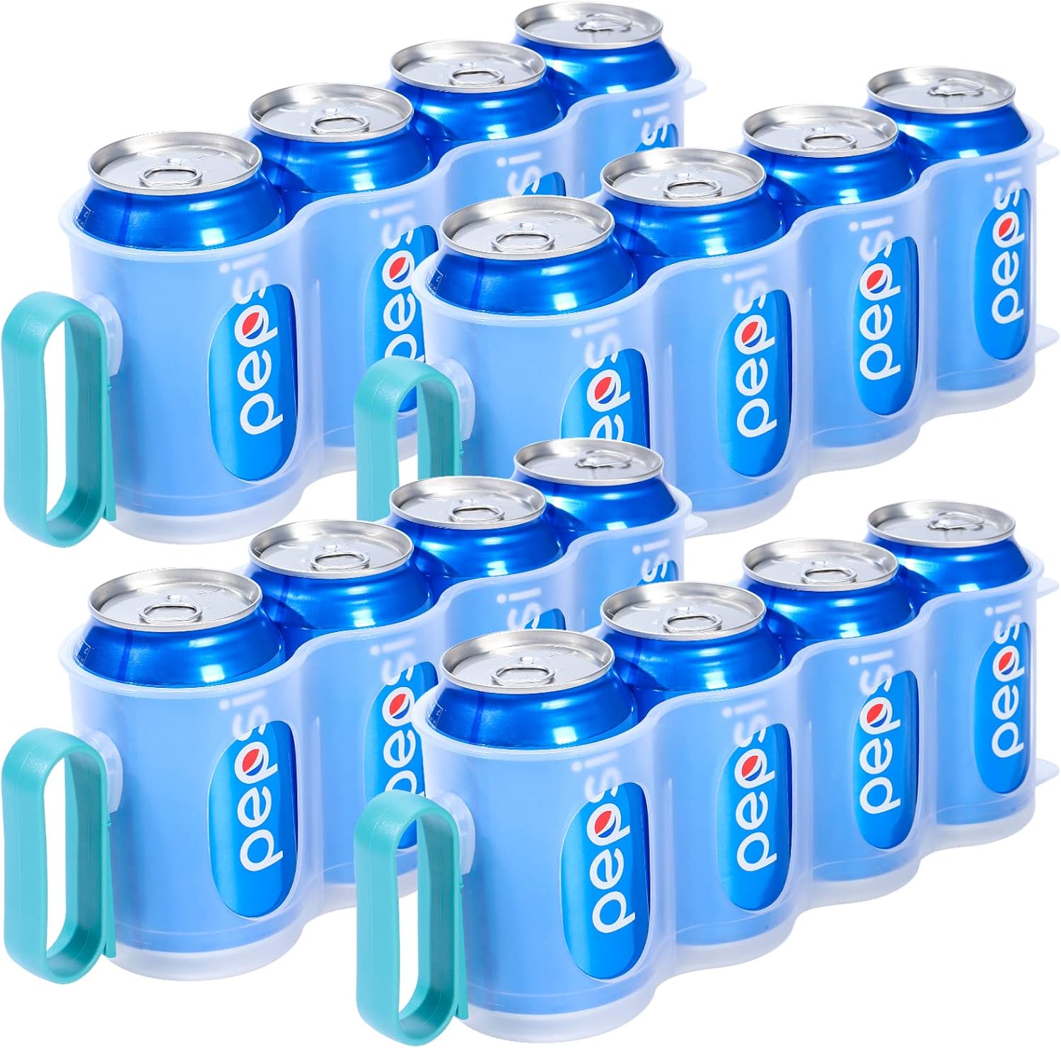 Portable Soda Can Organizer for Refrigerator Vertical Clear Plastic