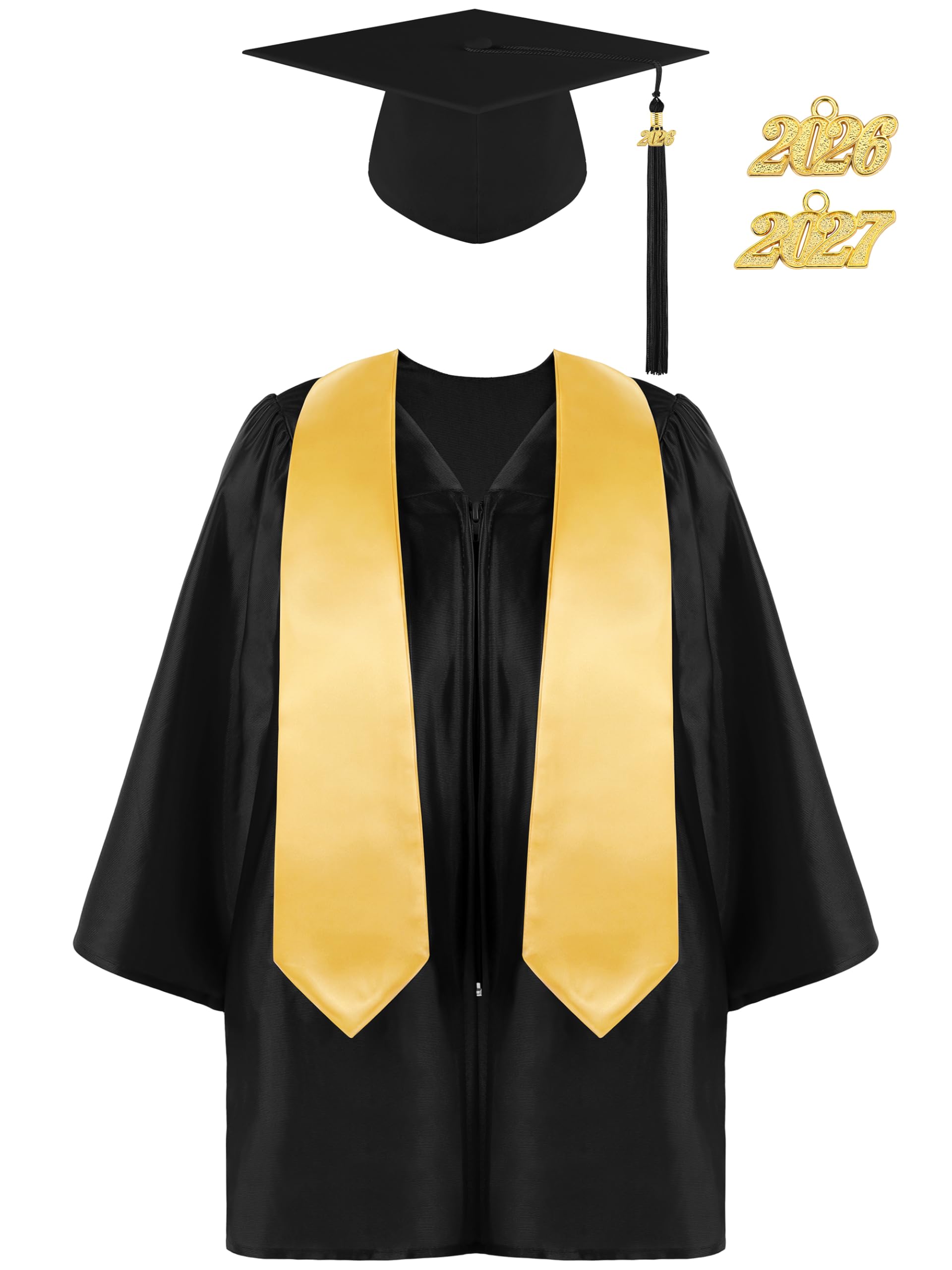 SOMSOC 4 Pieces Kindergarten Graduation Cap and Gown Set for Preschool Nursery Kids Graduation Stole Gown with 2026 Tassel