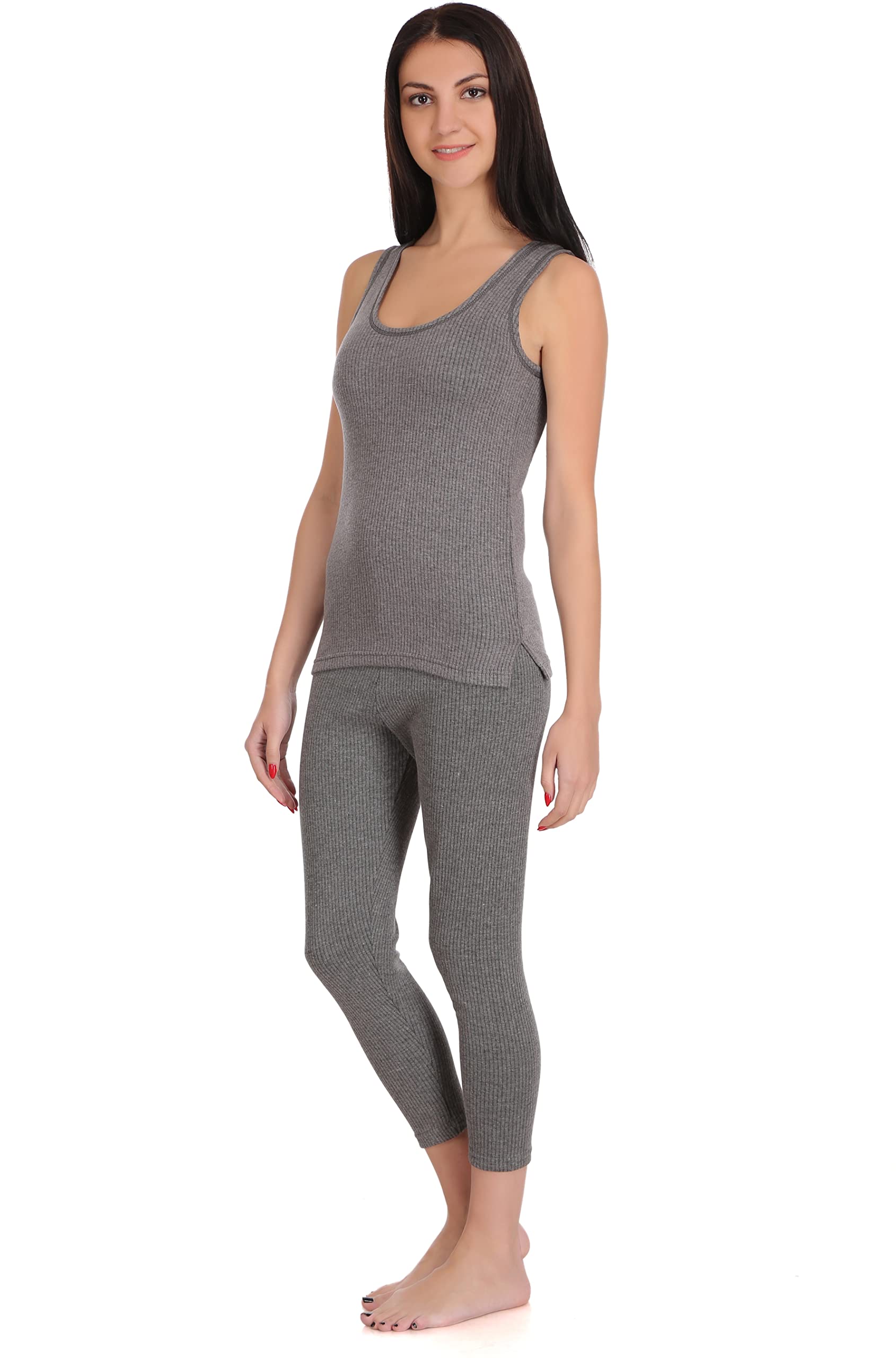 Selfcare Womens Winter Wear Sleevless Thermal Grey Set (Pack of 1 Set) - SW0024-M 1