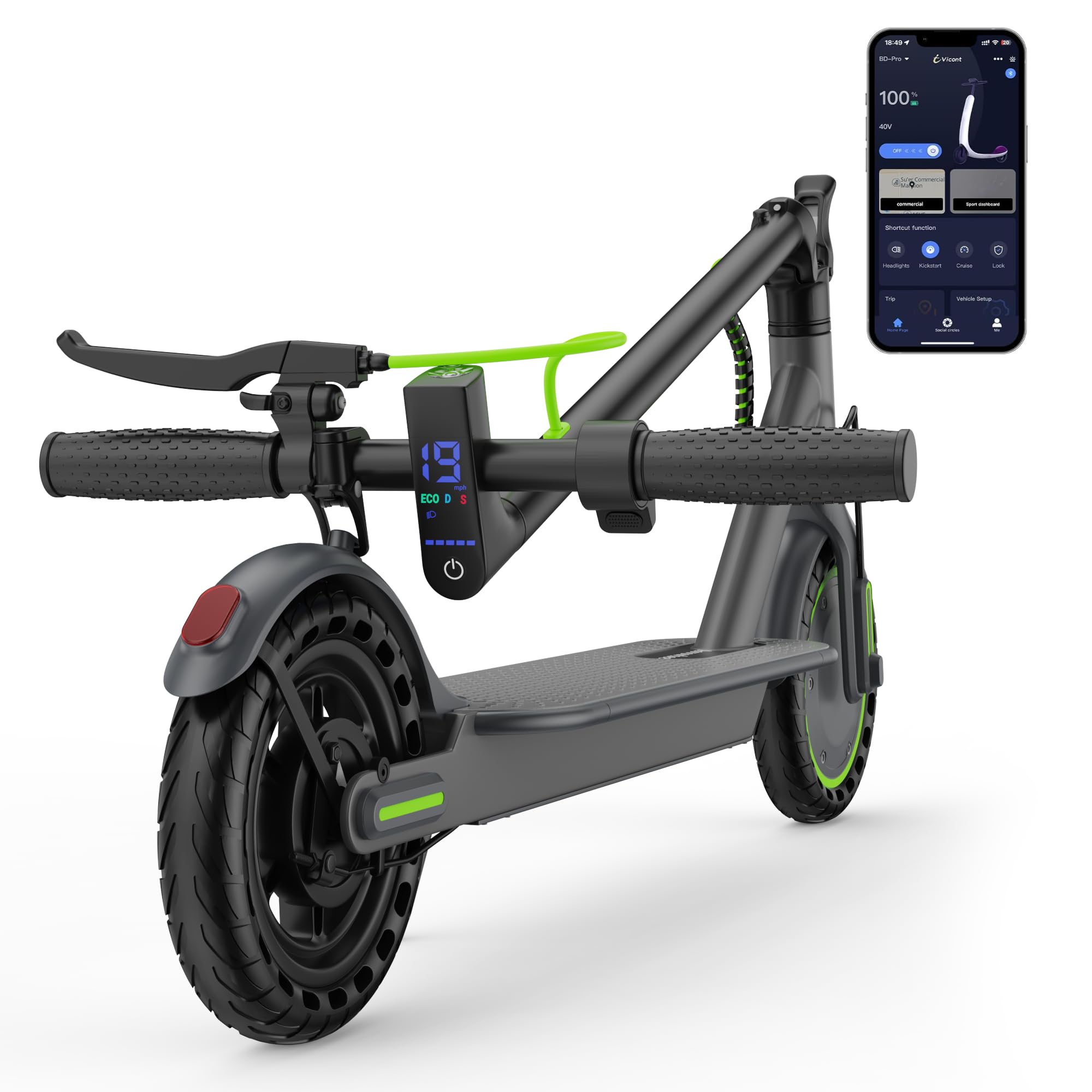 Electric Scooter for Adults Folding E Scooter with 350W 500W Motor 16-24 Mph Top Speed Max 15-60 Miles