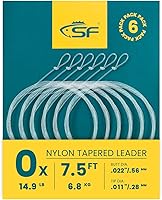 Vista 38 de SF Líder Cónico Pre-Atado con Lazo para Pesca con Mosca de Nailon Transparente para Trucha de Agua Dulce y Salada Bonefish Permit Lubina Salmón