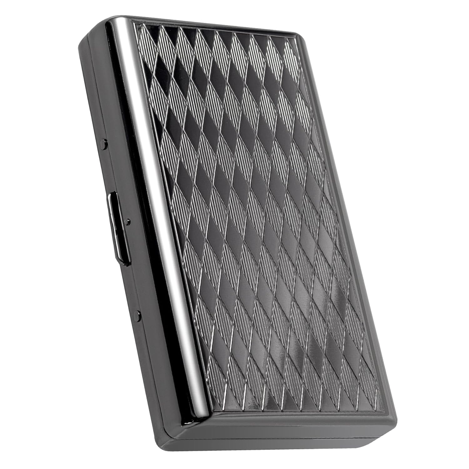 Card Holder Case Metal Body RFID Blocking Stylish Pattern Finish Surface for Men Women Unisex Wallet-image-49
