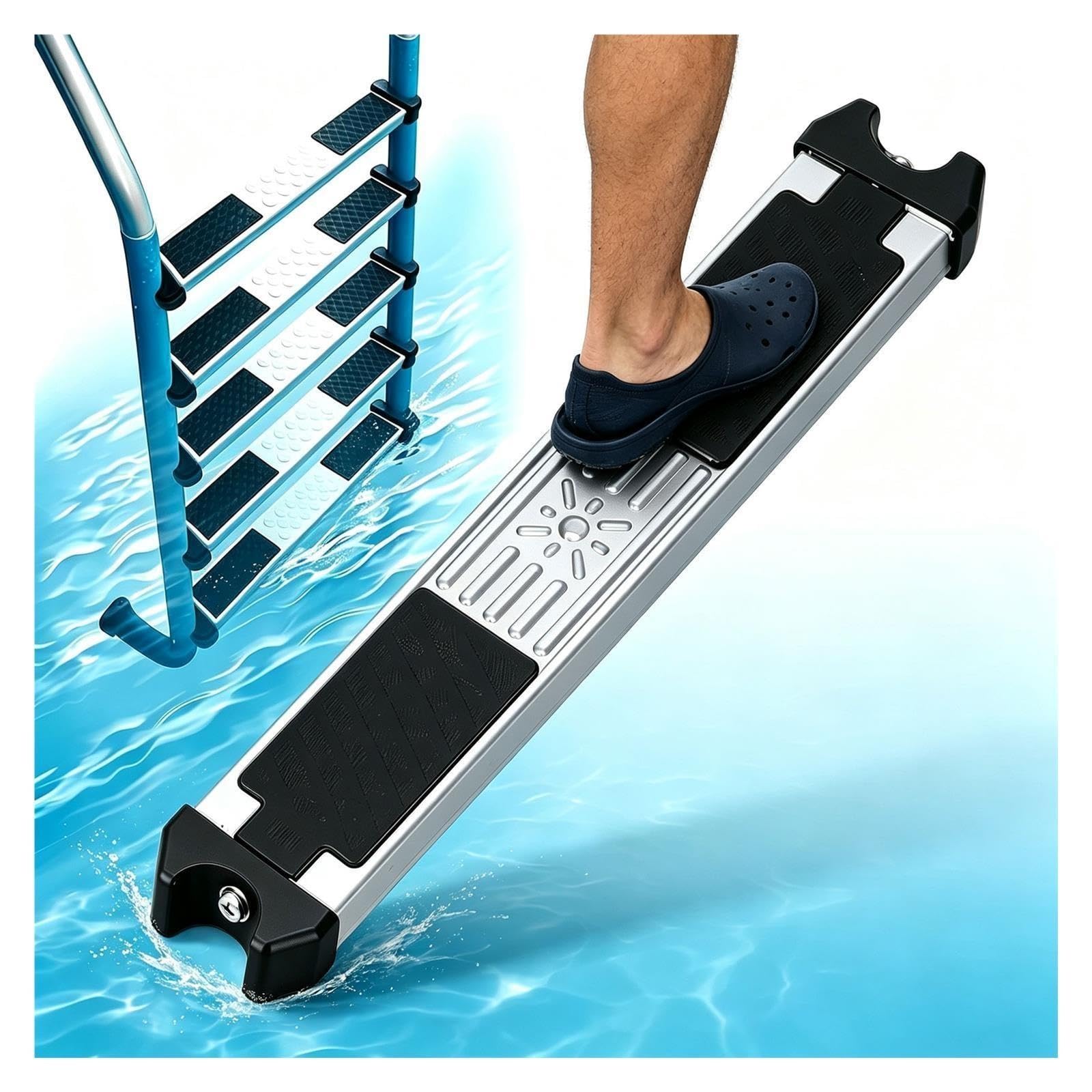 Marches d'escalier de Piscine en Acier Inoxydable 304, Capacité de 150 kg