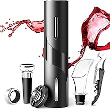 Electric Wine Opener - Electric Wine Bottle Opener Set- Upgraded 6 in 1 Automatic Wine Bottle Corkscrew Opener - Battery Operated Wine Bottle Opener - for Wine Lovers Gift Party Bar Wedding Anniversary