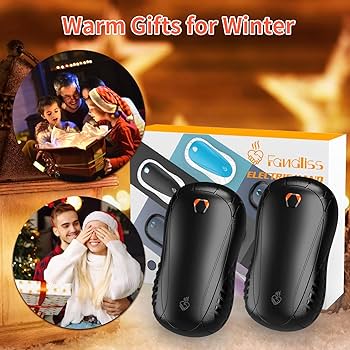 Hand Warmers Rechargeable 2 Pack, Magnetic Electric Handwarmer, Electric Portable Pocket Heater 6000mAh, 14hrs Long Lasting Battery Handwarmer For Outdoors,Tech Gift Women Men