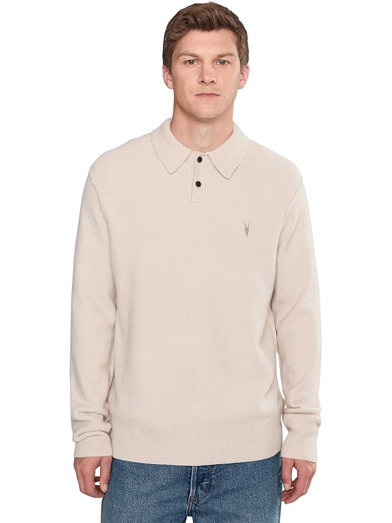 White AllSaints Statten Ls Polo