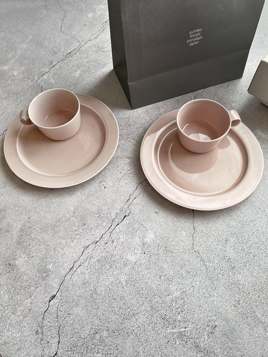 限定色*イイホシユミコ×CHECK&STRIPE カップ&プレート＊2色セット