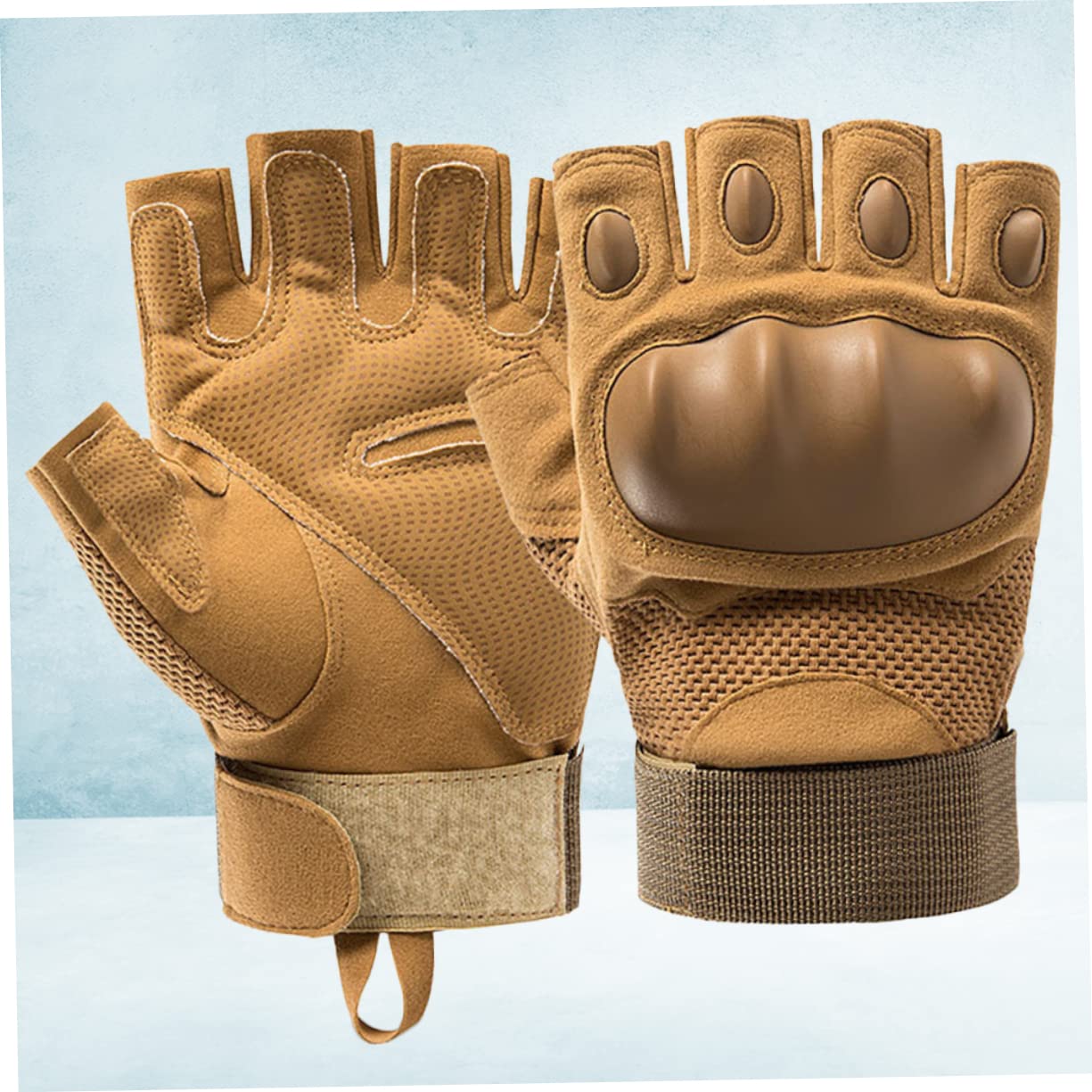 INOOMP 3paare Halbfinger Fahrradhandschuhe Für Und Atmungsaktive rutschfeste Und Strapazierfähige Outdoor-Handschuhe Für Radfahren Fitness Und Bergsteigen Khaki