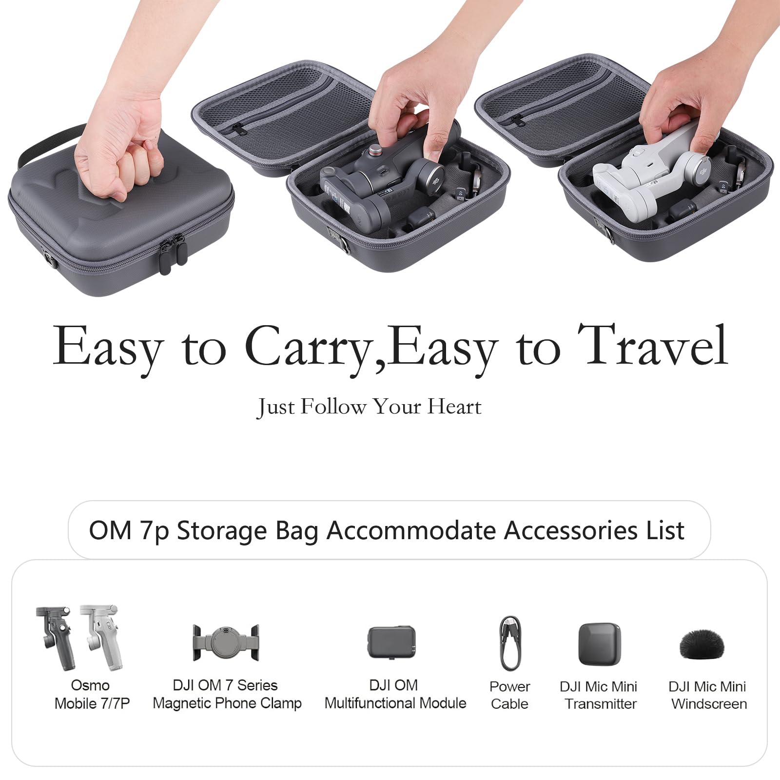 Miieomi Carrying Case for DJI OM 7/7P/OM8 - Image 3