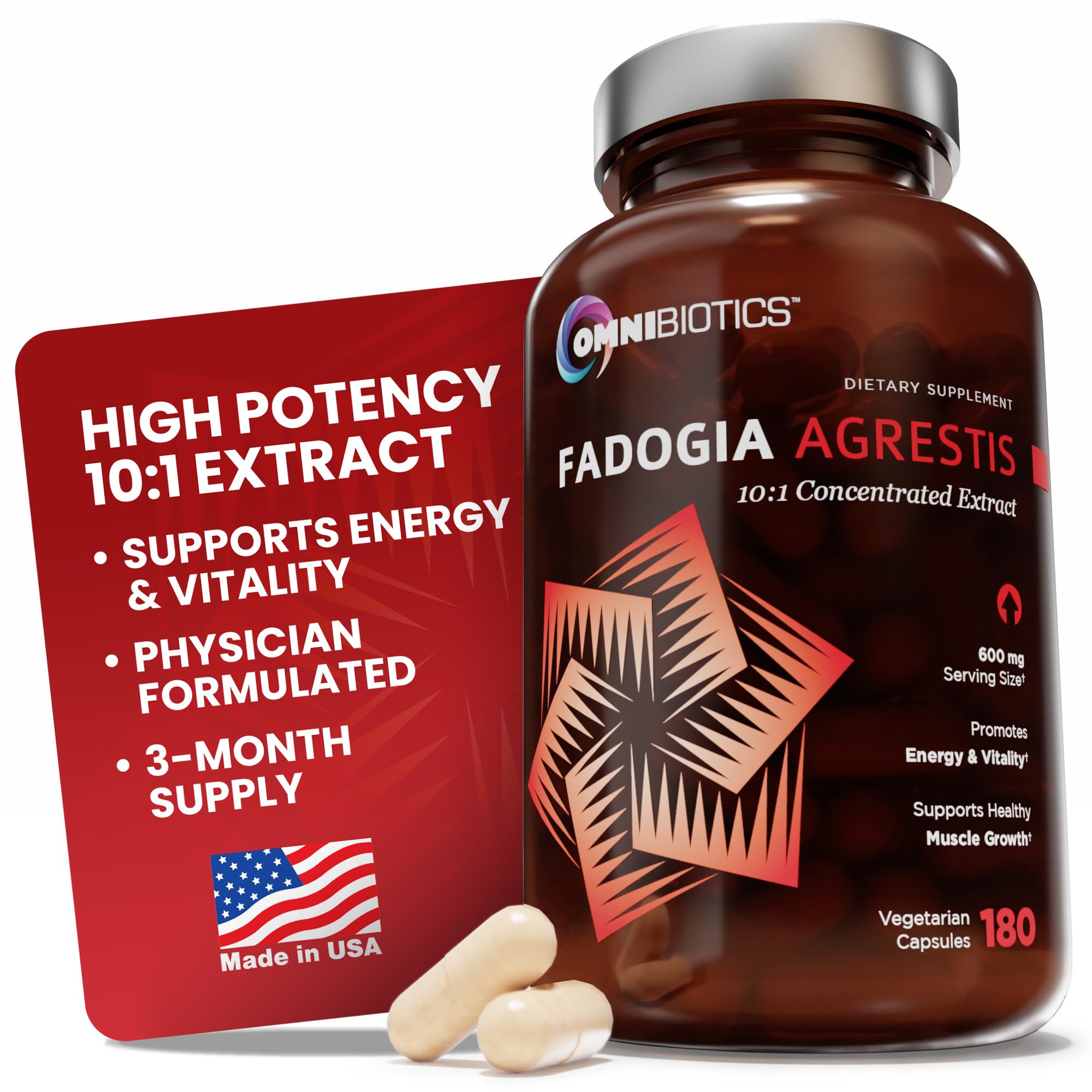 Amazon.com: OmniBiotics Fadogia Agrestis 600mg Per Serving (180