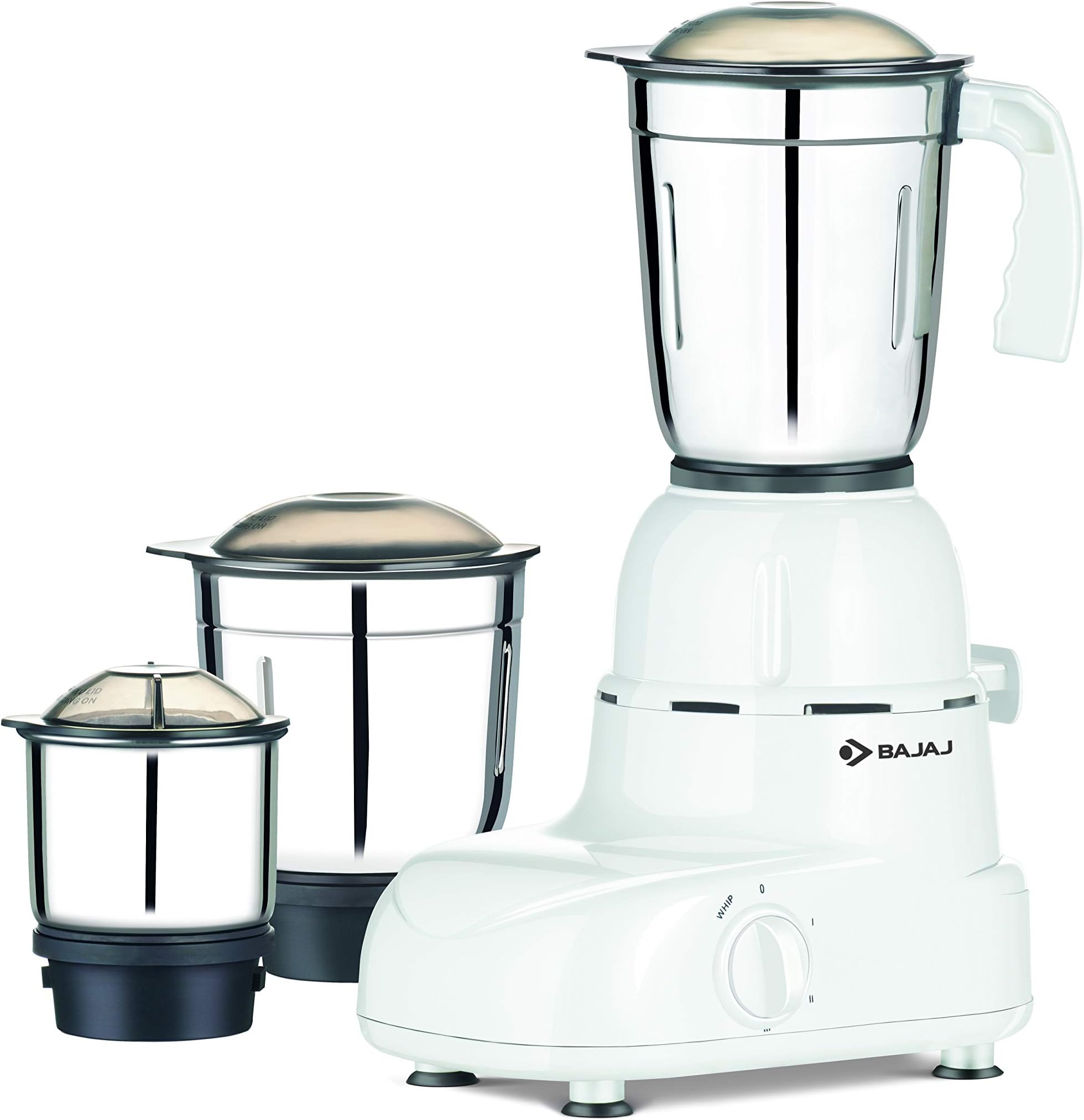 Bajaj Glory 500-Watt Mixer Grinder with 3 Jars (White)