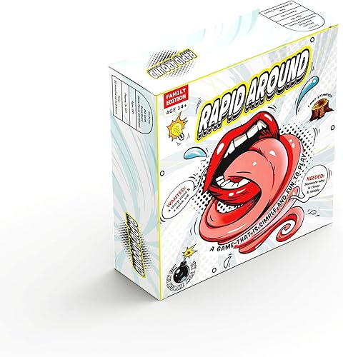 Rapid Around Family Edition - Juegos de mesa para mayores de 14 años, juegos de fiesta para adultos y adolescentes, divertido juego familiar