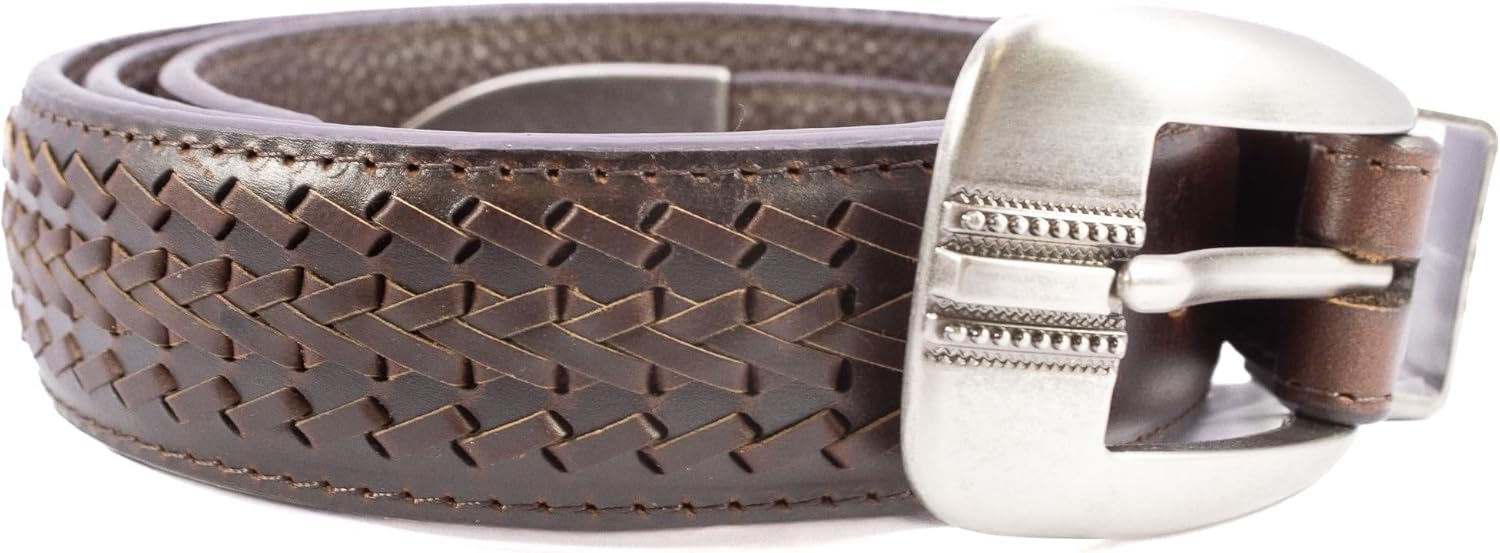 NCAA Auburn Tigers Full Grain Leather Braided Concho Belt
