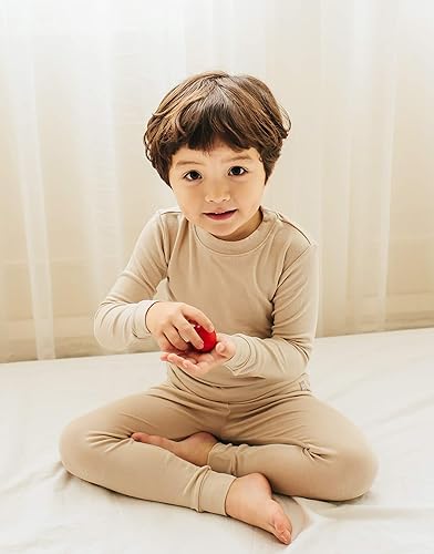 Miniatura 2 de VAENAIT BABY Pijama de 2 piezas para niños y niñas de 6 meses a 12 años, suave y cómoda, modal Tencel