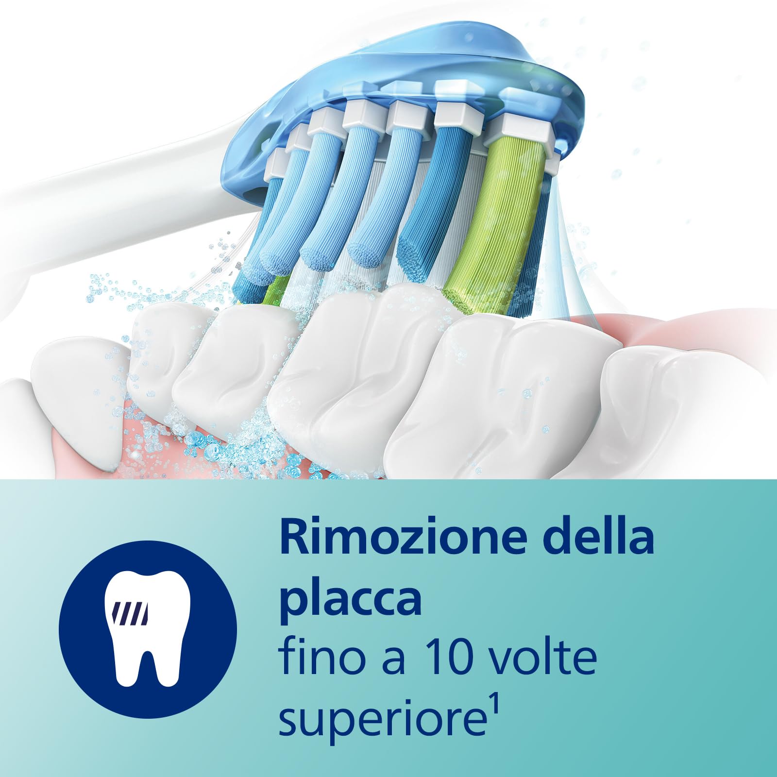 Philips Sonicare ExpertClean 7500 spazzolino elettrico, spazzolino sonico con app, sensore di pressione, custodia da viaggio, bianco-oro, modello HX9691/02
