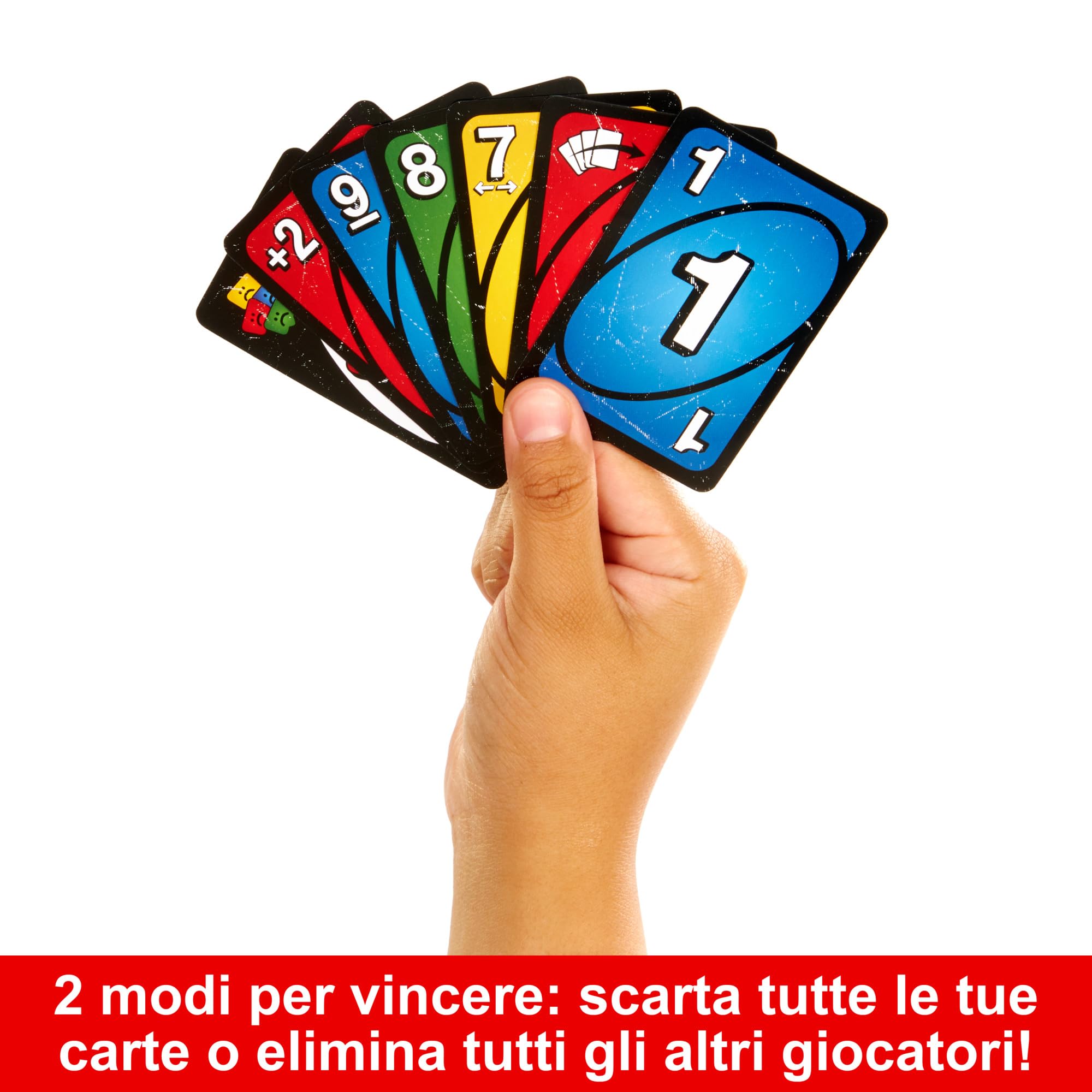 Mattel Games - UNO No Mercy, la Versione di Uno più brutale di Sempre, con 56 Nuove Carte, Regole Speciali e Carte Azione spietate, Come Pesca 6 e Pesca 10, 7+ Anni, HWV18