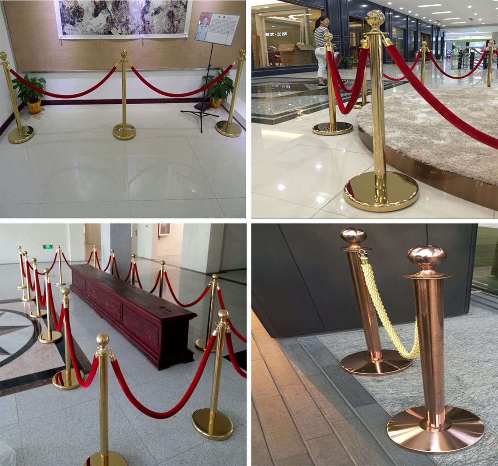 Q Divider Rope PidDLe Velvet Stanchion Rope,Stands Queue Divider, With Gold Hooks ...