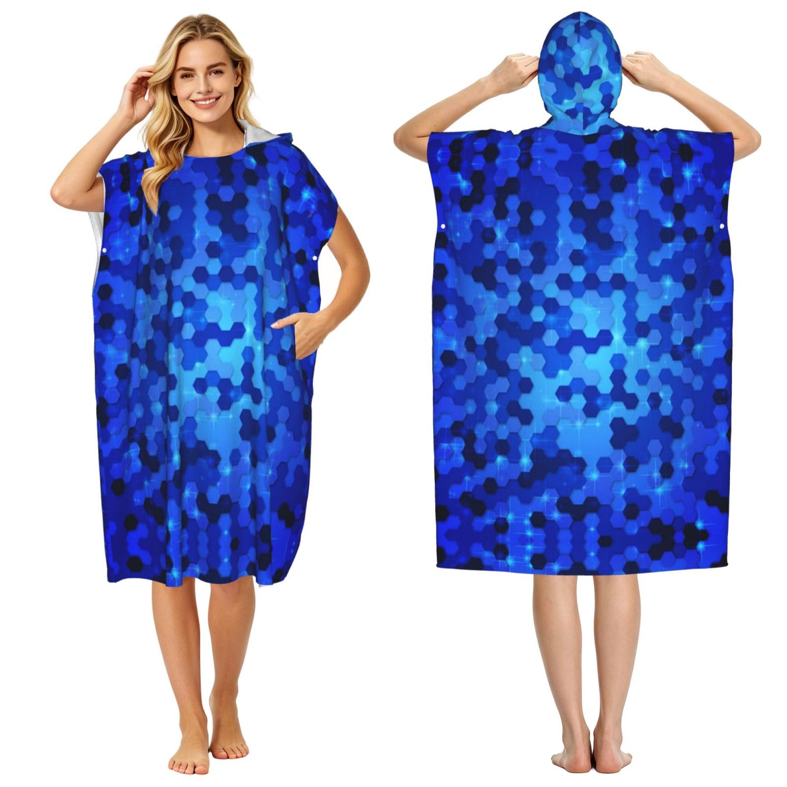Poncho de bain adulte en microfibre léger - Pour se changer facilement sur la plage