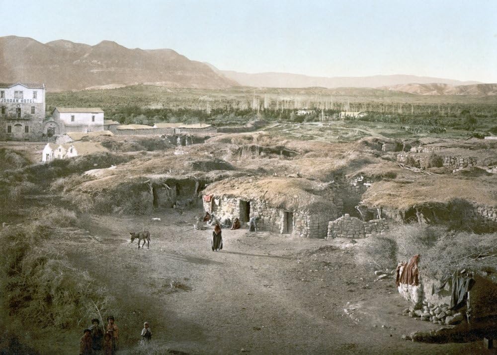 Holy Land Jericho C1895 Nstone And Earth Houses In Jericho With The Jordan Hotel In The Background Photochrome C1895 Poster Print by (18 x 24)