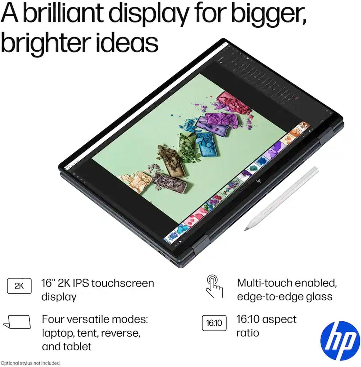 HP OmniBook X Flip 2-in-1 Laptop, 16" 2K IPS Touchscreen, Intel Core Ultra 7 256V, Intel Arc 140V GPU, 16GB LPDDR5X RAM, 1TB SSD, Thunderbolt 4, Wi-Fi 6E, Copilot+ AI PC, Windows 11 Home, EAT Stylus image 4