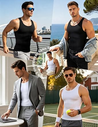 Arjen Kroos Compression Shirts Men Body Shaper Slimming Tank Top Shapewear