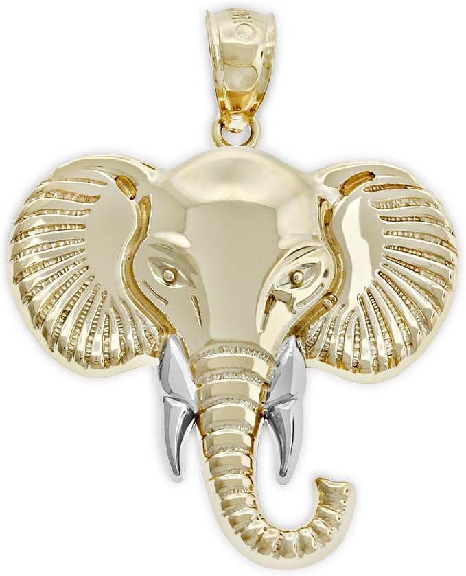 Gold Elephant Head Charm 