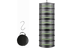 Collapsible Hanging Herb Drying Rack for Herbs, Flowers, Fruits, Fish, and Vegetables