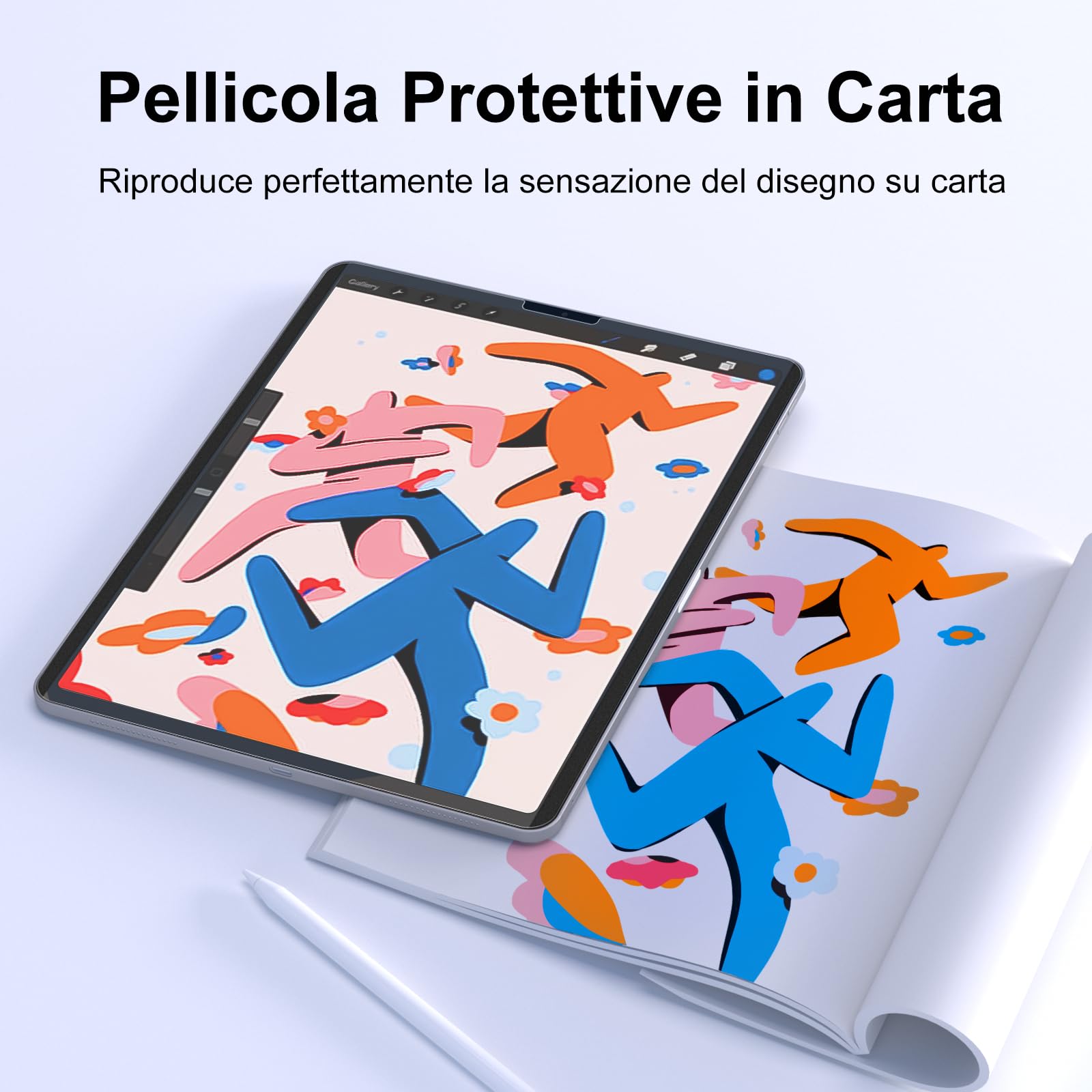 IPROKKO 2 Pellicole Magnetiche Carta Per IPad Air 11" M2 2024 (A2902): Antiriflesso, Rimovibili, Con Punte Apple Pencil - 2