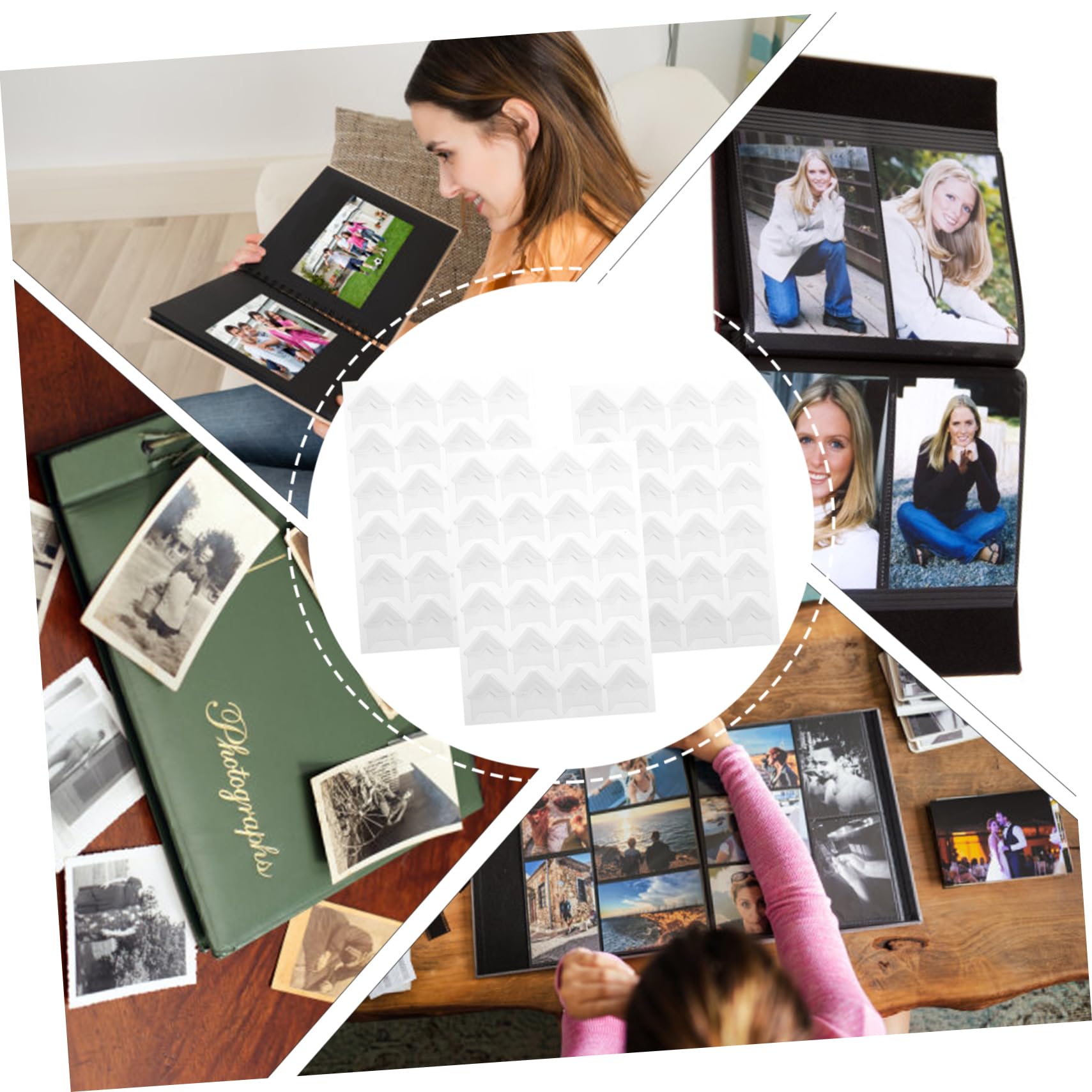 SEWACC 50hojas Esquinas De Autoadhesivas De Unidades Para Álbumes De y Proyectos De Manualidades Decoración De y Scrapbook