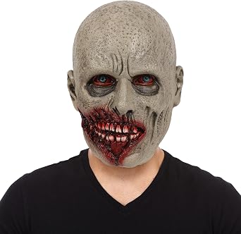 Pigmiss Scary Mask Zombie Horror Creepy Mask Adult Demon Latex Costume Walking Dead Halloween Party Cosplay Props