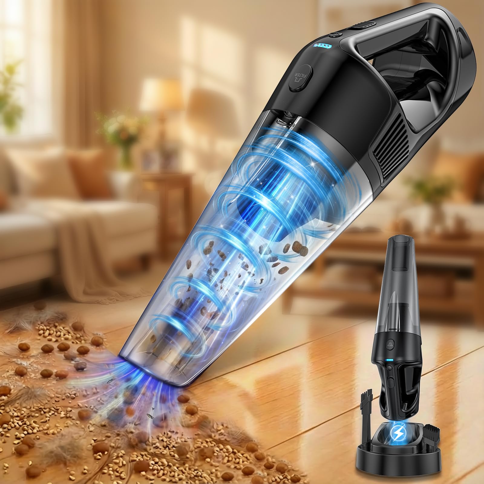 pemacom Handheld Vacuum Cordless Rechargeable