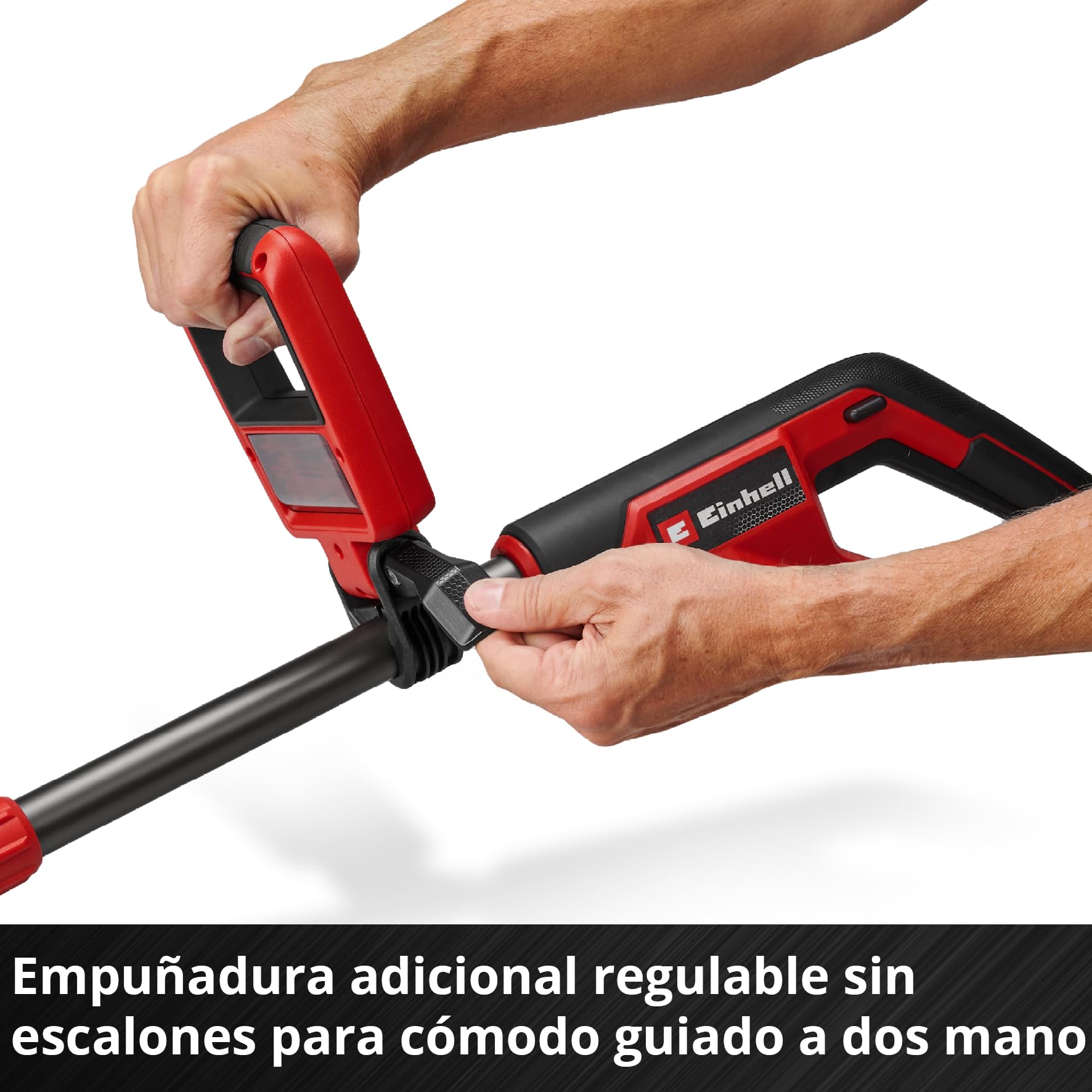 Recortadora de césped con batería GE-CT 18/25 Li-Solo Power X-Change de Einhell (18V, Anchura de Corte 25cm, Cabezal del Motor Giratorio e inclinable, Incl. 20 Cuchillas de plástico, sin batería)