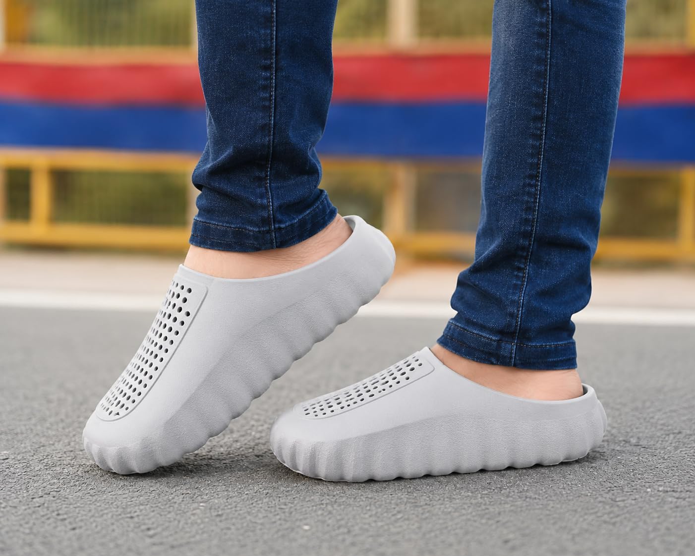 EVA Clogs - Lightweight, Multicolor Massage Barefoot Slippers | Quick-Drying & Breathable Outdoor Summer Sandals for Men