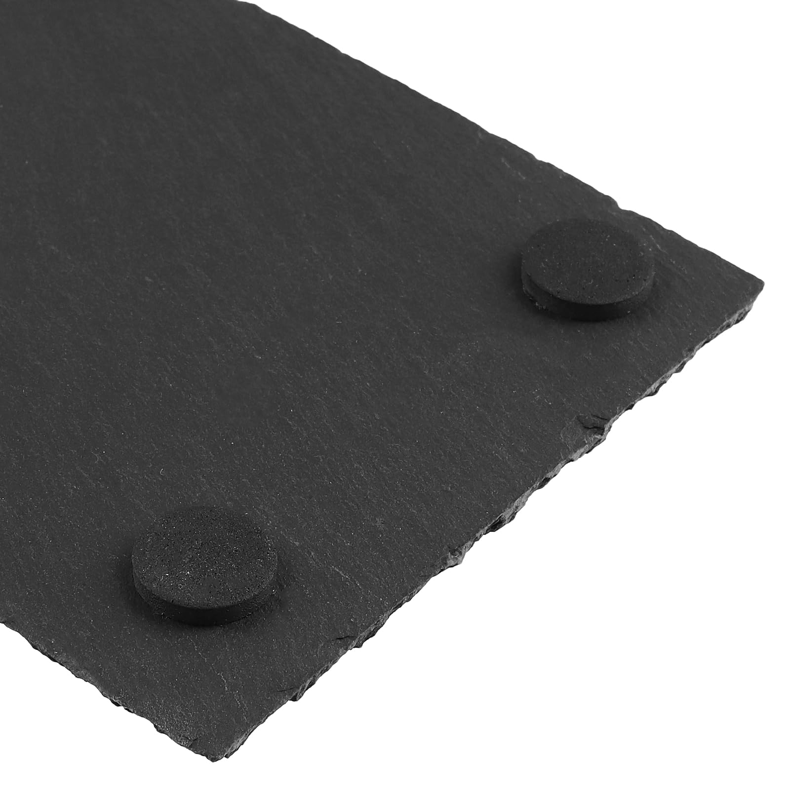 FUNSUEI 6 placas de pizarra rectangulares, 30 x 10 cm, para sushi, queso, buffet, entrantes, postres, color negro