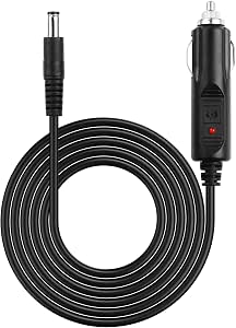 Câble Allume-Cigare 12V Vers DC 5.5x2.5mm - 0,5m Avec Fusible 10A - Pour Frigo Voiture, GPS