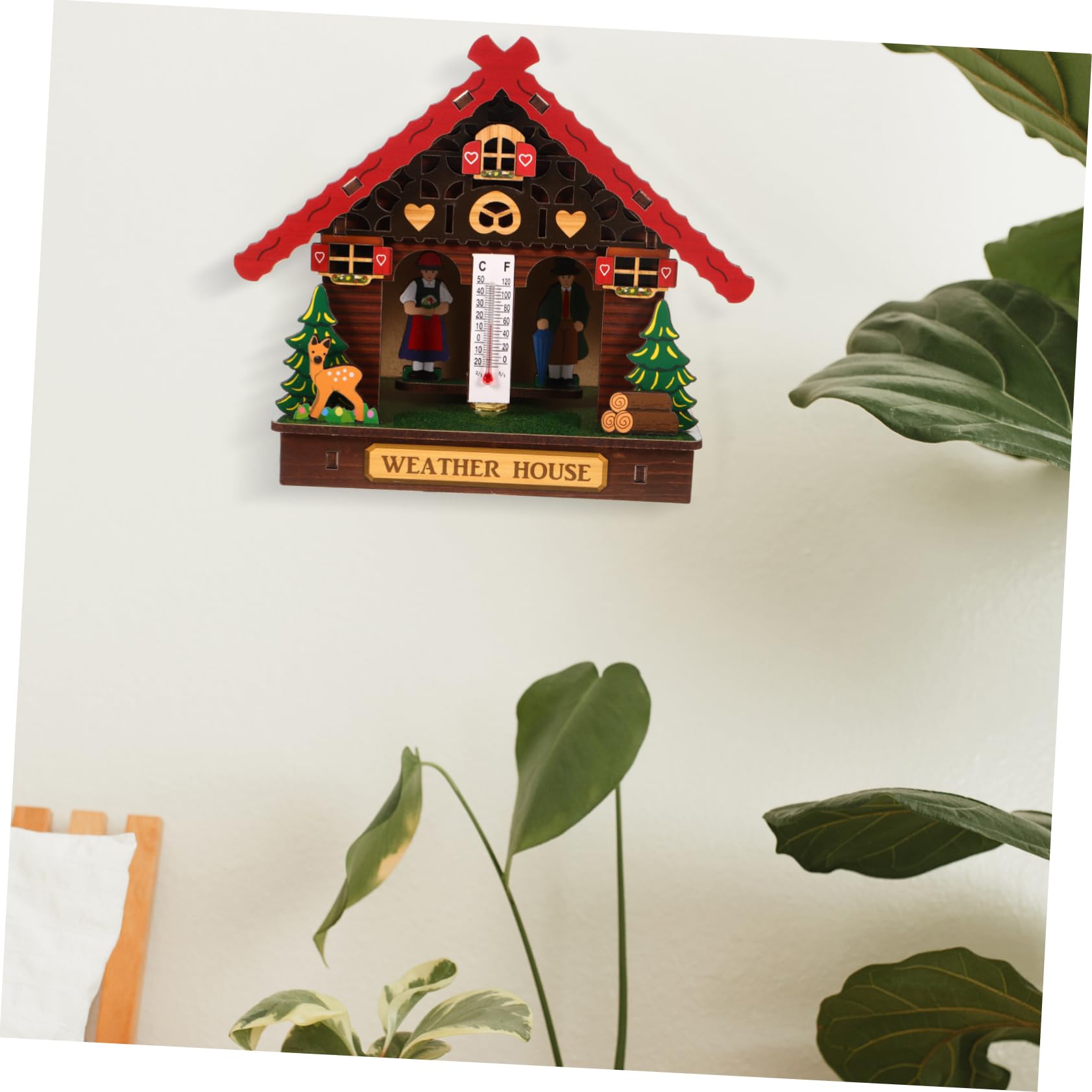 Barometro da Parete in Legno per Casa, Elegante, Accurato | Misurazione Temperatura e Umidità, Stile Decorativo da Interno, Soluzione per Ambiente Domestico